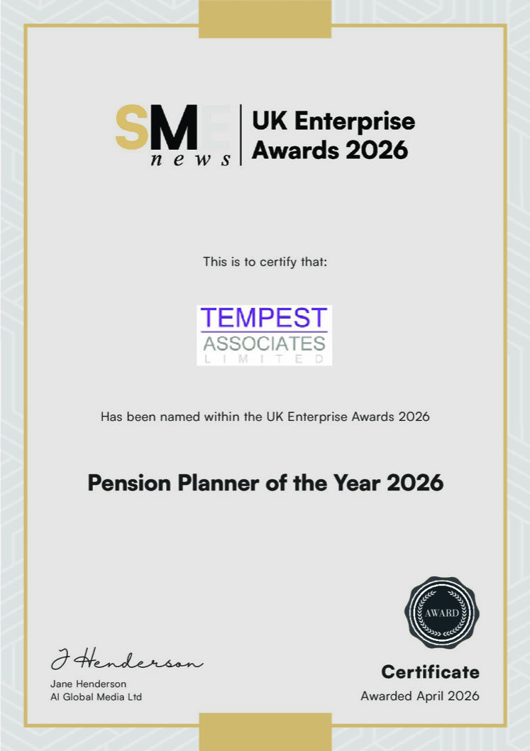 Tempest Associates Limited – UK Enterprise Awards 2026 certificate
